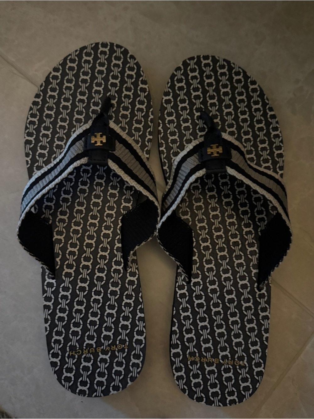 AUTHENTIC Tory Burch Flip Flops Size 10